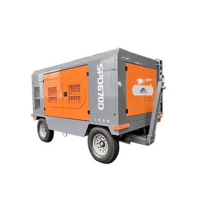 Compressor d'aire de cargol rotatiu de doble cargol impulsat per dièsel portàtil